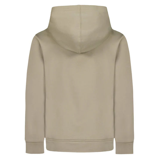 Hoodie - Under Armour beige en tissu doux, style simple à capuche, pour enfant, vue de dos.