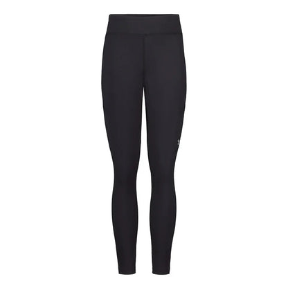 Legging Cargo - Under Armour noir en tissu stretch, coupe ajustée, vue de face sur fond blanc.