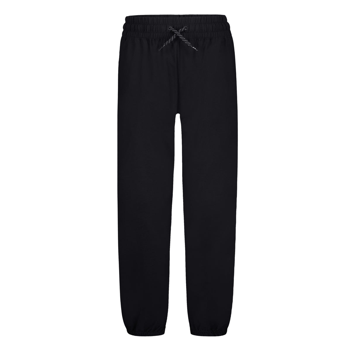Pantalon - Under Armour noir à taille élastique et cordon de serrage avec bas resserrés vue de face