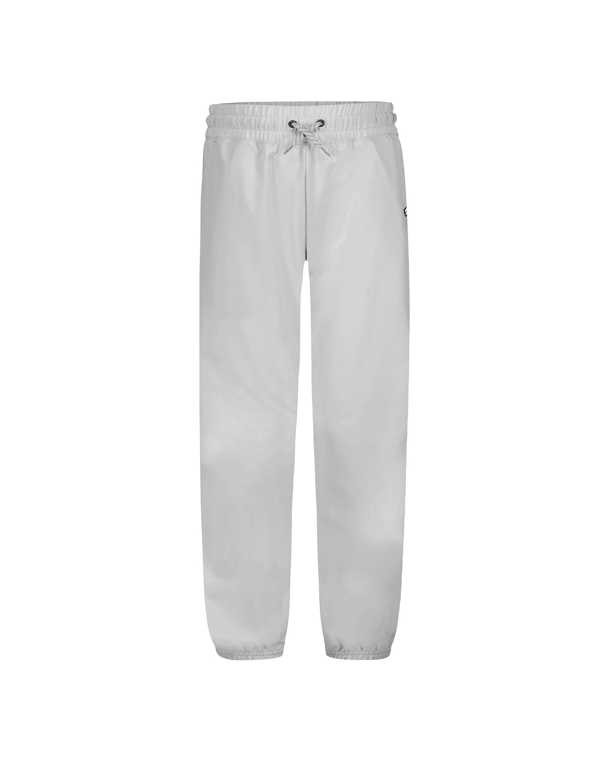Pantalon - Under Armour blanc, coupe décontractée avec taille élastique et cordon de serrage, vue de face en présentation à plat