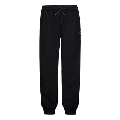 Pantalon - Under Armour noir à cordon de serrage et chevilles resserrées avec logo blanc vue de face