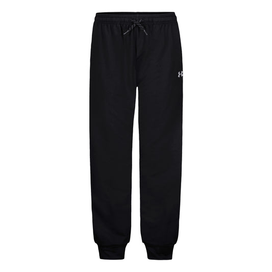 Pantalon - Under Armour noir à cordon de serrage et chevilles resserrées avec logo blanc vue de face