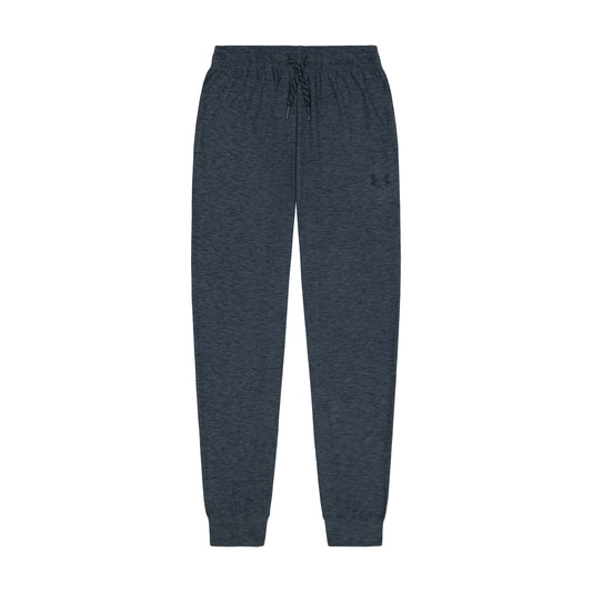 Pantalon - Under Armour gris anthracite, coupe jogging, taille élastique avec cordon et chevilles resserrées, vue de face