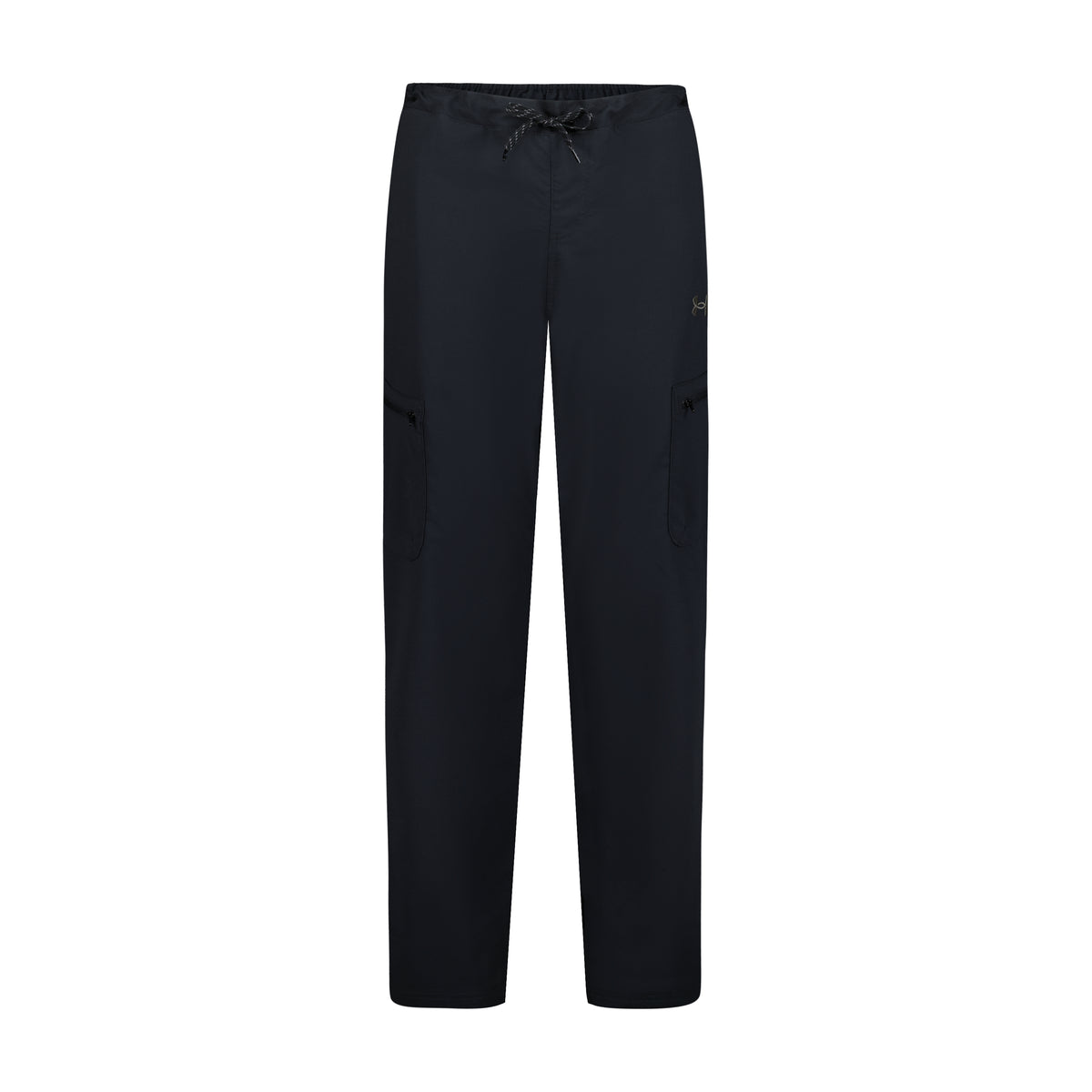 Pantalon Cargo - Under armour noir à poches cargo latérales et taille à cordon, vue de face