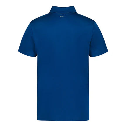 Polo - Under Armour bleu roi en polyester 100%, coupe classique, vue de dos, pour homme adulte