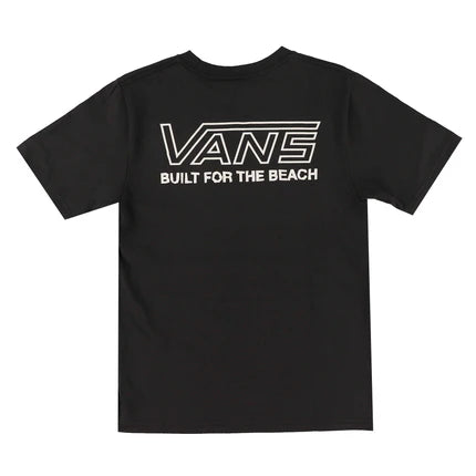 T-Shirt Crestline - Vans noir en coton avec logo blanc à l’arrière, coupe unisexe, vue de dos.