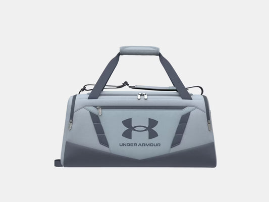 Sac Sport UA Undeniable 5.0 - Under Armour gris clair et foncé en polyester, sac de sport, vue de face.