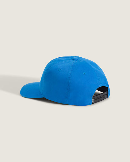 Casquette Classic Snapback - Vans bleue en construction 6 panneaux vue arrière avec fermeture snapback réglable noire