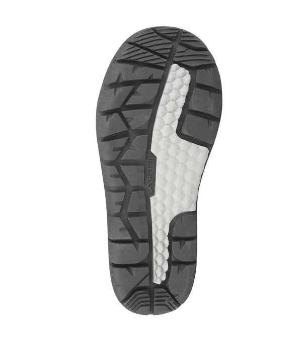 Bottes d'hiver Bubblegum - Acton semelle antidérapante en caoutchouc noir et blanc, vue de dessous garçon