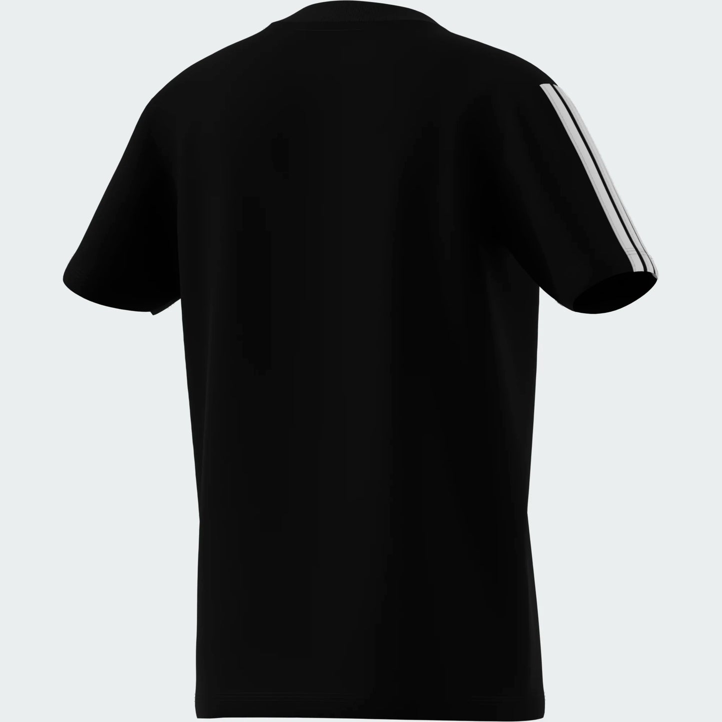 T-Shirt Allemagne - Adidas noir avec bandes blanches sur les manches, coton, pour garçon, vue de dos.