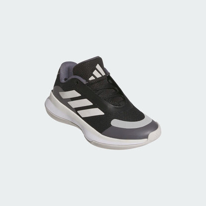 Espadrilles - BB Legengs Low J Adidas noires et blanches, textile et synthétique, style basket junior, vue de profil droit.