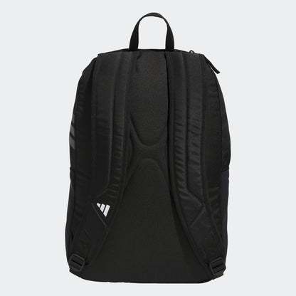 Sac à dos Stadium 4 - Adidas noir en polyester léger avec bretelles rembourrées, vue de dos, unisexe enfant.