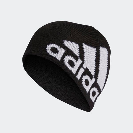 Tuque - Adidas x COLD.RDY noire avec logo blanc en maille polyacrylique et laine, pour garçon, vue de côté.