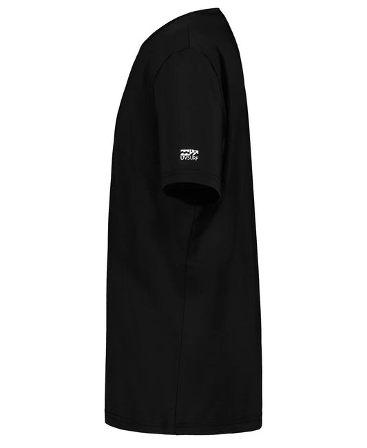 Chandail U.V - Billabong noir en polyester recyclé et spandex, coupe droite, vue de profil, galerie position 2 portrait.