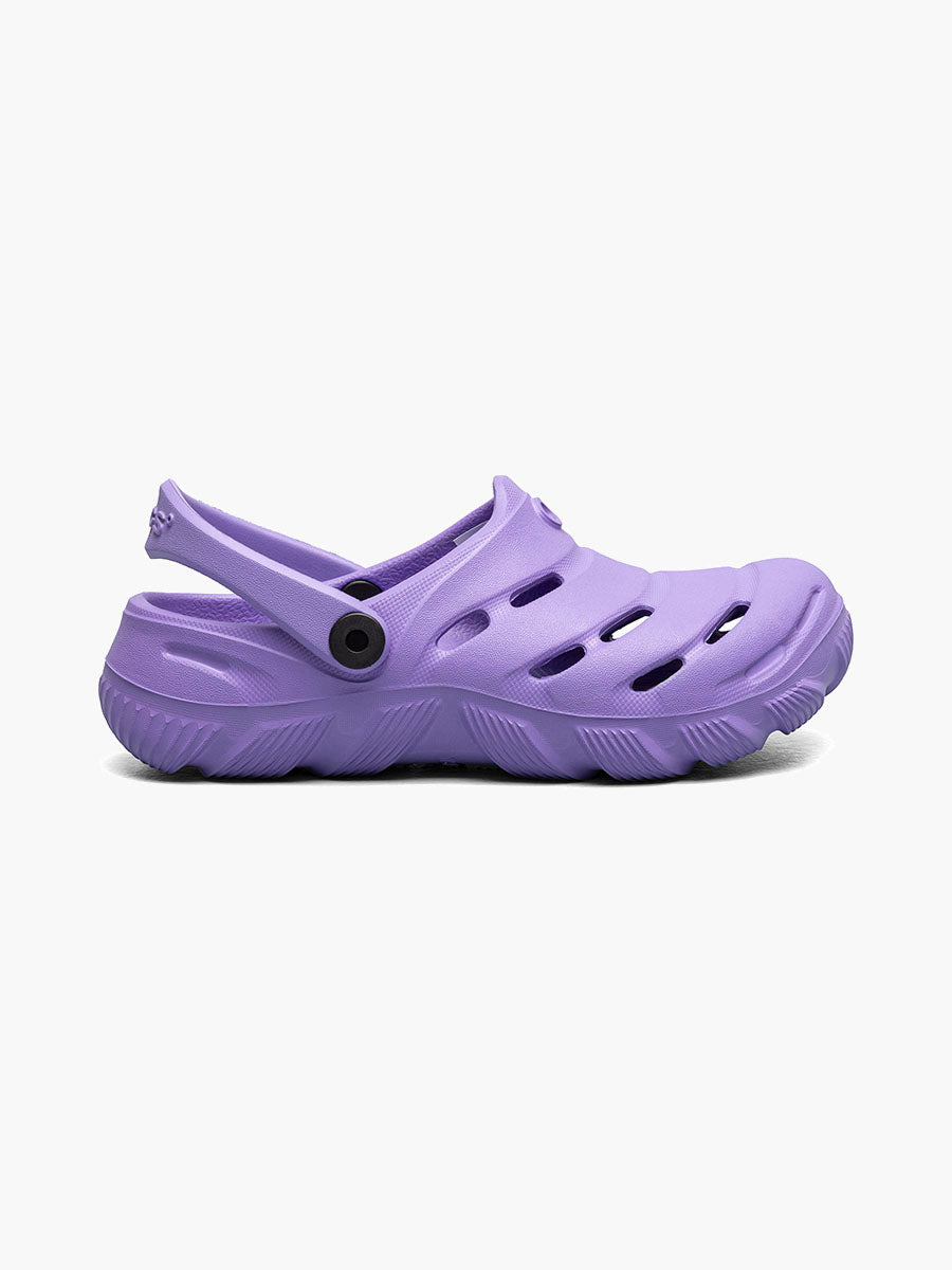 Sandales - Boga Bogs violettes en matière synthétique légère, style slip-on avec bride arrière, pour enfant, vue de profil gauche