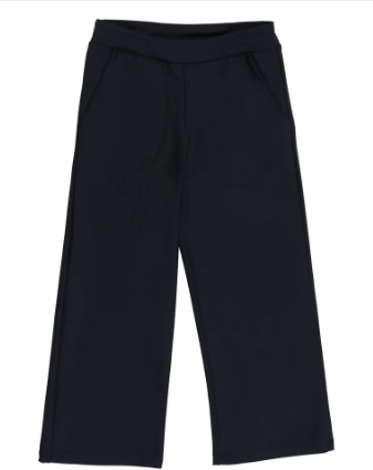 Pantalon athlétique Marine - Nanö de couleur bleu marine, style large et confortable, en tissu doux, vue de face.