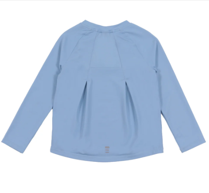 T-shirt athlétique manches longues - Nanö bleu ciel en tissu technique, vue de dos, manches raglan, pour enfant.