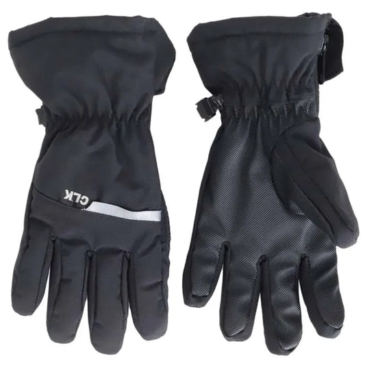 Gants d'hiver - Calikids noir imperméables avec doublure micropolaire, isolation polyester, vue paire face et dos