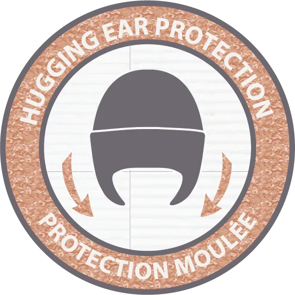 Tuque d'hiver - Calikids doublée en polar, design avec protection oreille moulée, illustration iconique circulaire.