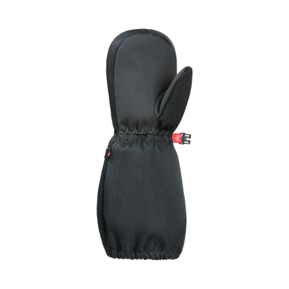 Mitaines d'hiver Squall - Kombi noires isolées, style moufle avec pouce séparé, vue de face pour l'hiver