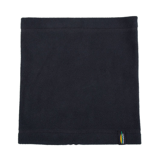 Cache-Cou d'hiver - Chlorophylle noir en micro polar extensible 100% polyester, vue de face, pour enfant.