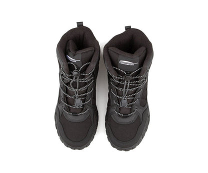 Bottes d'hiver Nordalys - Cholorophylle noires à lacets réfléchissants vue de face en angle supérieur