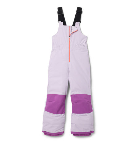 Habit de neige Buga™ III Set - Columbia, combinaison rose clair et violet, bretelles noires, fille, vue de face
