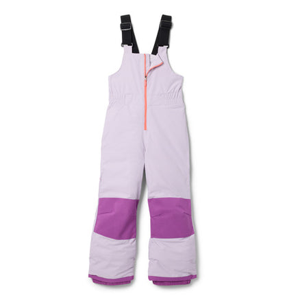 Habit de neige Buga™ III Set - Columbia, combinaison rose clair et violet, bretelles noires, fille, vue de face