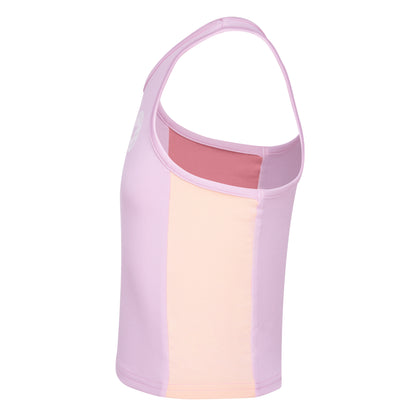 Camisole - Converse rose et pêche en tissu stretch, style croptop, pour fille, vue de profil gauche