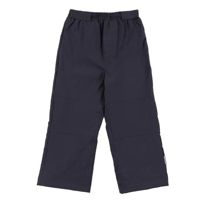 Pantalon bleu marine imperméable pour enfant, partie de l'Ensemble Mi-Saison 3-en-1 - Nanö, vue de face.