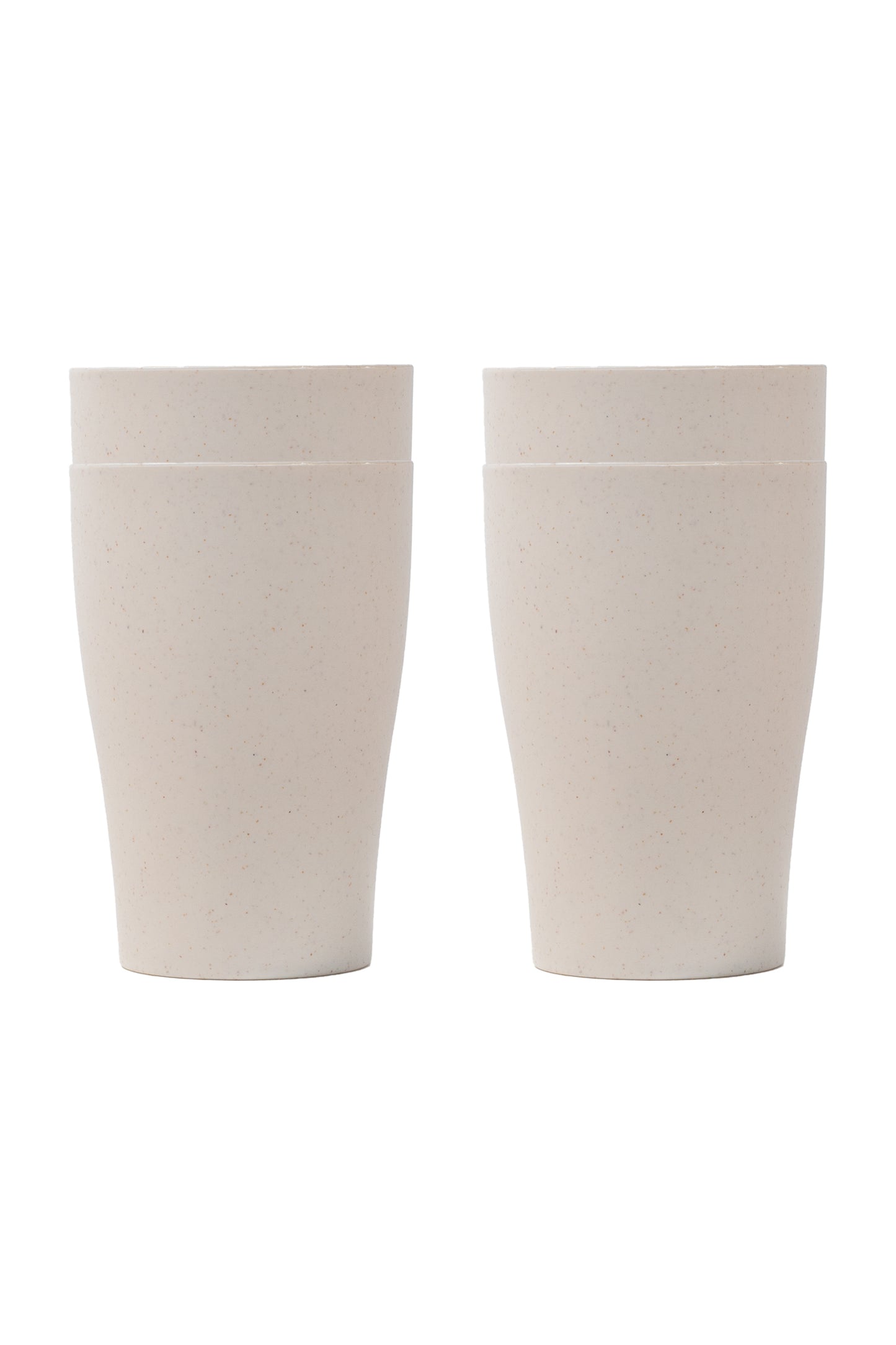 4 Verres - Day In Day Out en blé écologique beige clair, design épuré et minimaliste, vue de face.