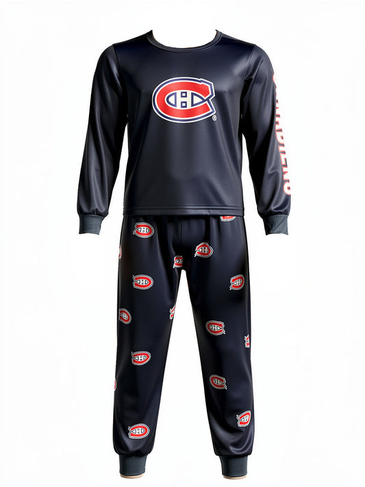 Demidov Canadiens hockey pyjama featuring player #93 design, showcasing a comfortable and stylish sleepwear look.