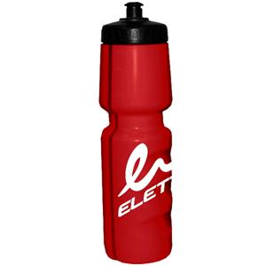 Bouteille d'eau - Eletto rouge en plastique 750ml avec bouchon rétractable, vue de face.