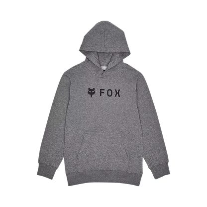 Hoodie - Fox gris en molleton 80% coton 20% polyester, avec capuche et poche kangourou, pour garçon, vue de face.