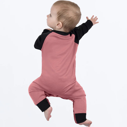 Ensemble - FXR en jersey rose et noir 60% coton 40% polyester pour bébé garçon vue de dos manches longues col rond