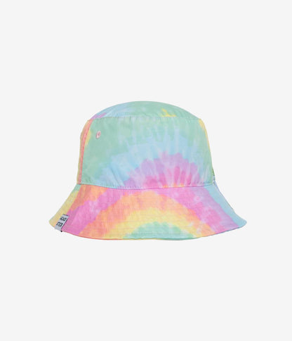 Chapeau Tie Dye 2.0 - Headster multicolore pastel style tie dye en tissu léger, pour enfant, vue de face.