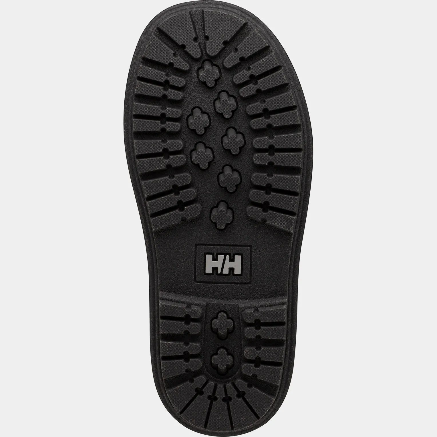 Bottes d'hiver - Helly Hansen semelle noire en caoutchouc avec motif d’adhérence, vue de dessous