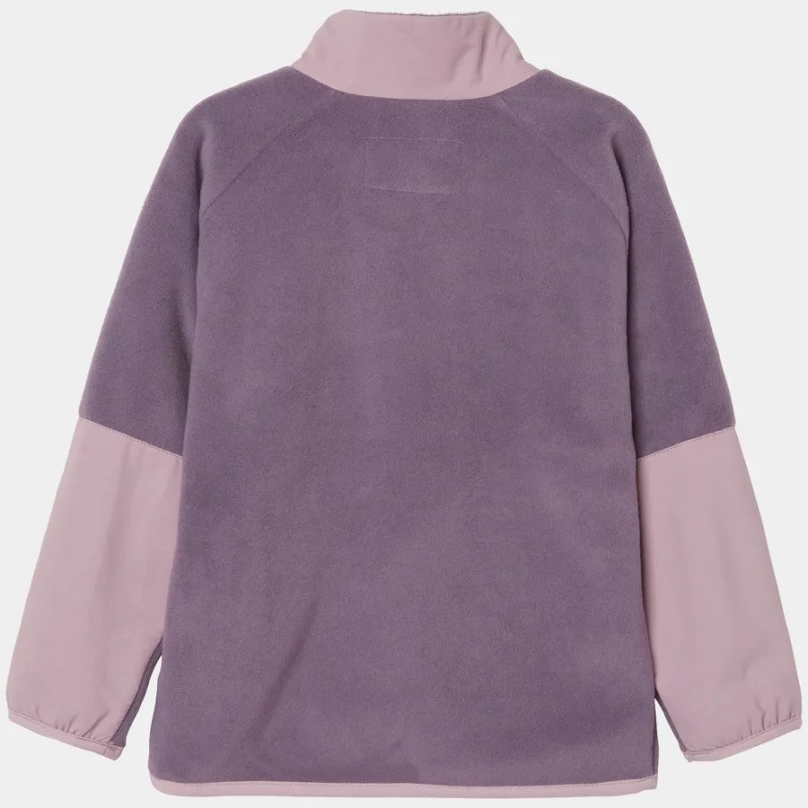 Veste en polar - Helly Hansen violet et rose clair en polyester recyclé pour fille, vue de dos avec manches longues