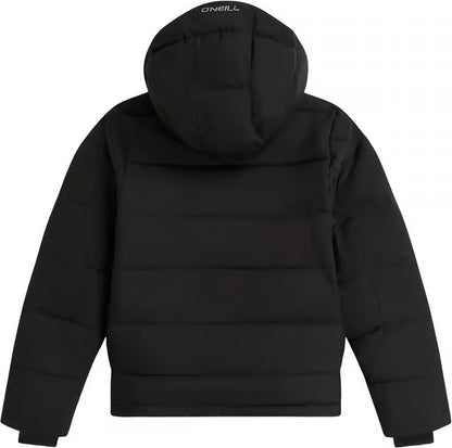 Manteau d'hiver Fwc'cruz Puffer - O'Neill noir matelassé à capuche, vue de dos