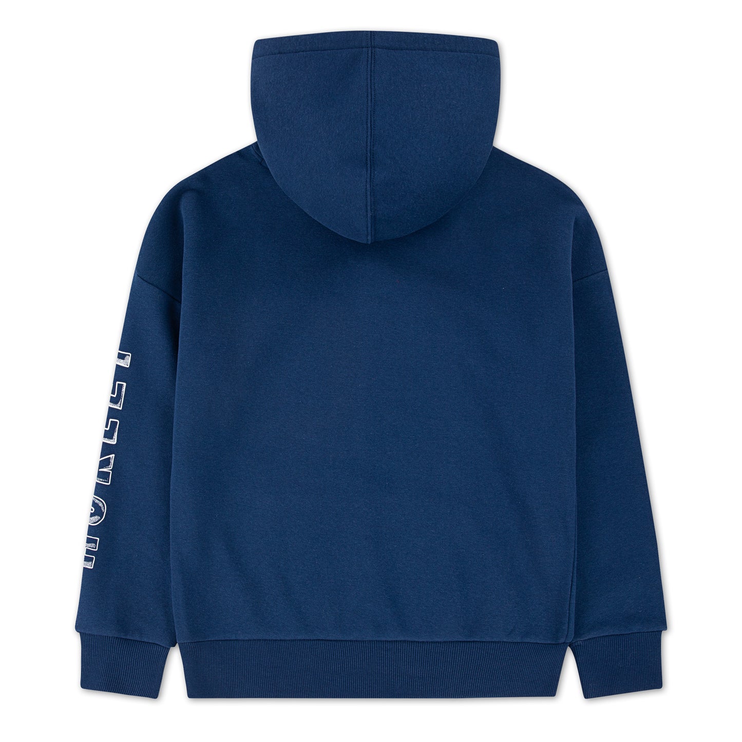 Hoodie - Hurley bleu marine en polaire avec capuche et logo blanc sur manche, pour garçon, vue de dos