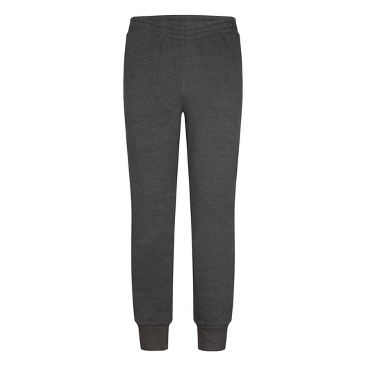 Pantalon - Hurley gris foncé en terry français doux, coupe jogger avec ceinture élastique, poches latérales, pour garçon, vue de face