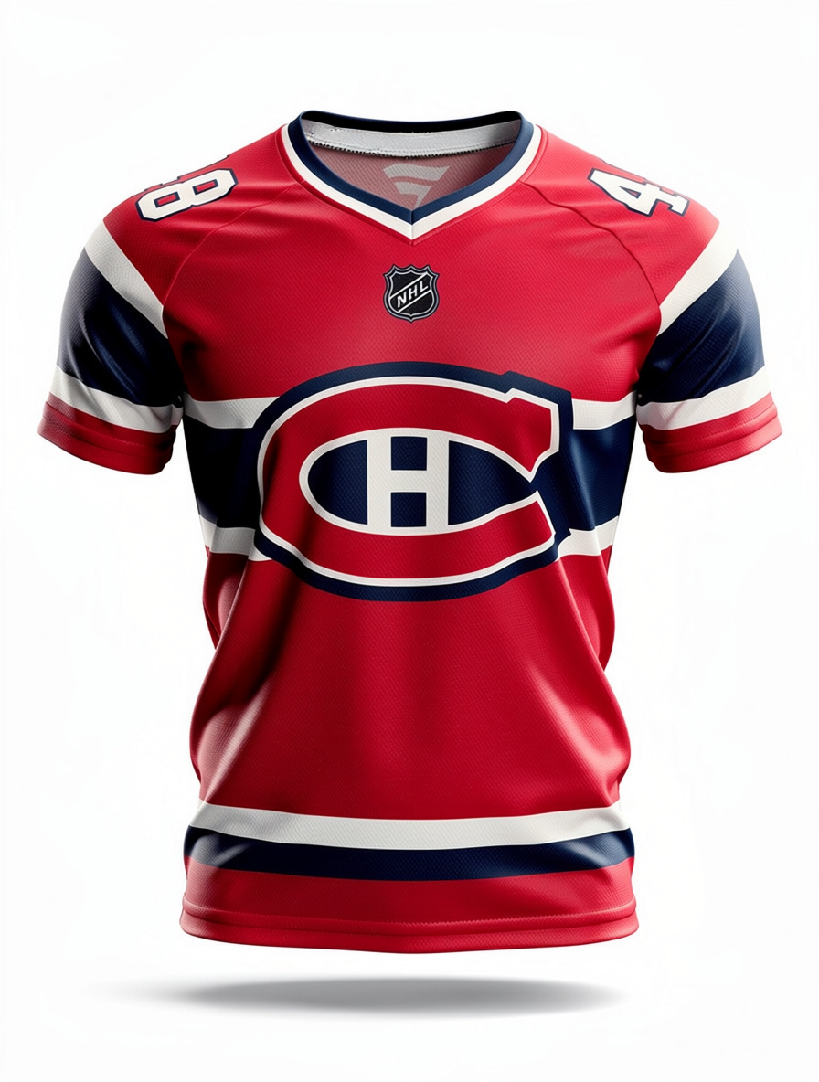 Short-sleeve jersey sweater by Hutson in a stylish design, showcasing its fabric texture and fit.