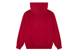 Hoodie - Jordan rouge en coton et polyester, style à capuche, pour enfant, vue de dos offrant une coupe ample et confortable.