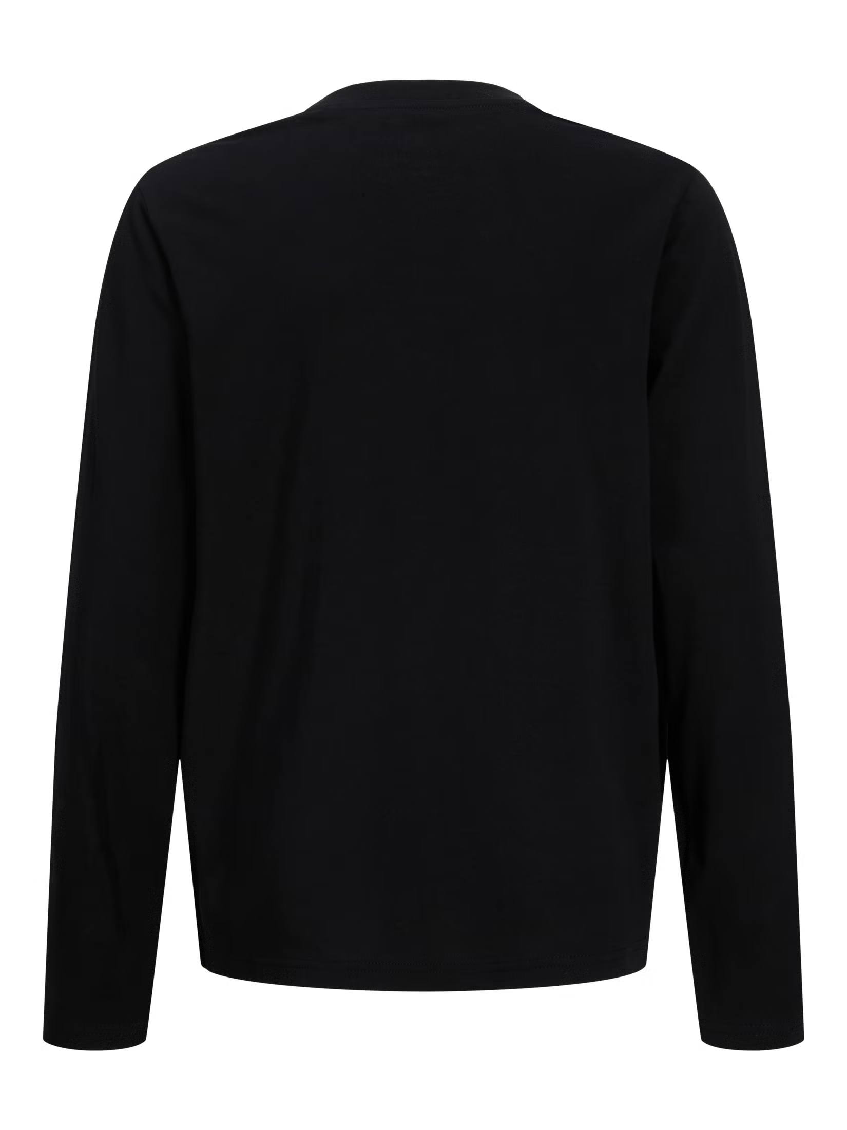 Chandail - Jack & Jones noir à manches longues en coton, vue de dos montrant un design sobre et épuré.
