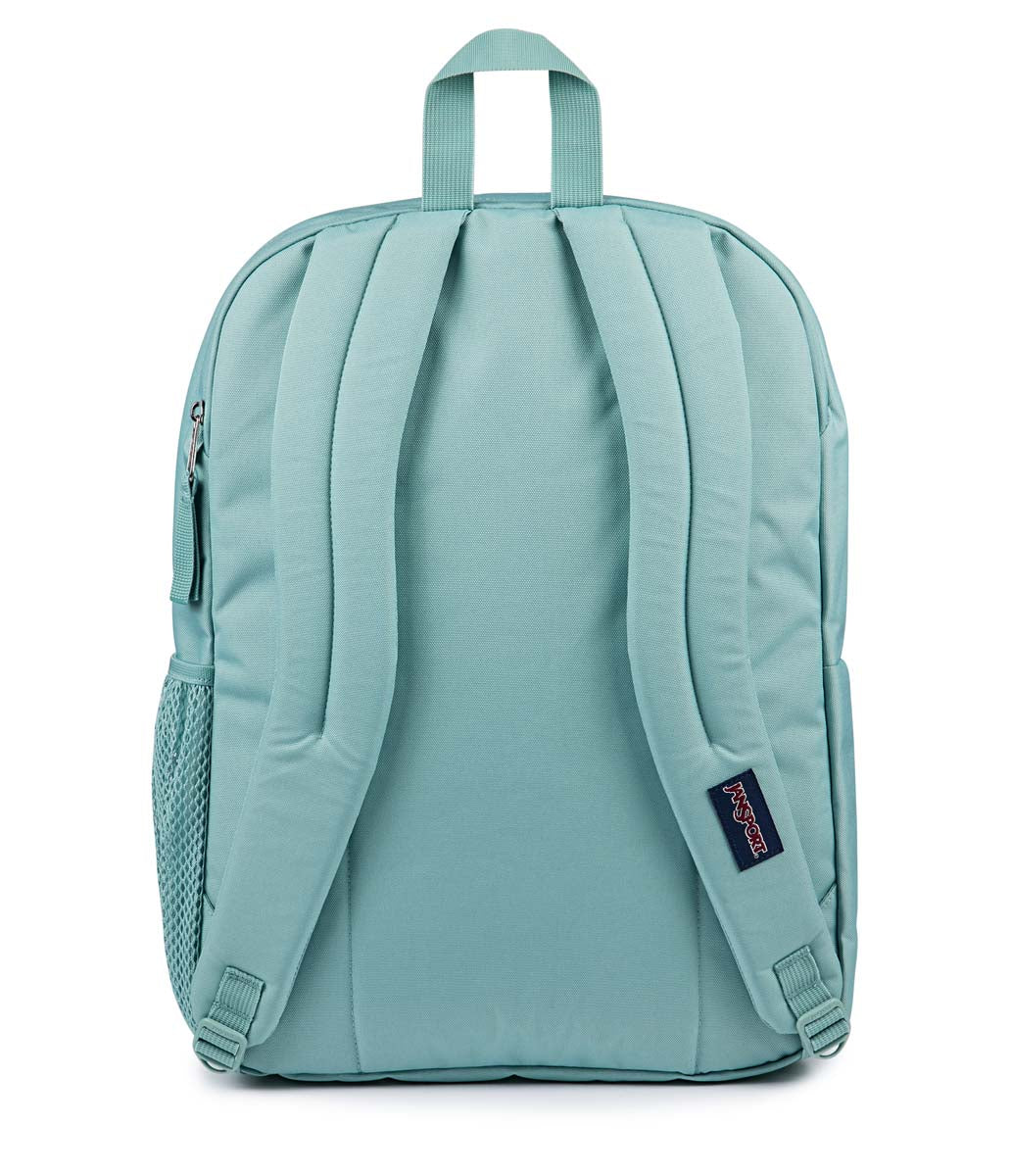 Sac à dos - Big Student vert d'eau en polyester avec bretelles rembourrées, vue de dos pour enfant et adolescent