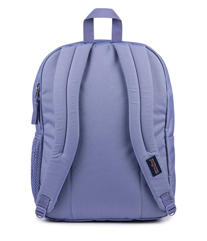 Sac à dos - Big Student en polyester violet clair avec bretelles rembourrées, vue de dos, pour enfant.