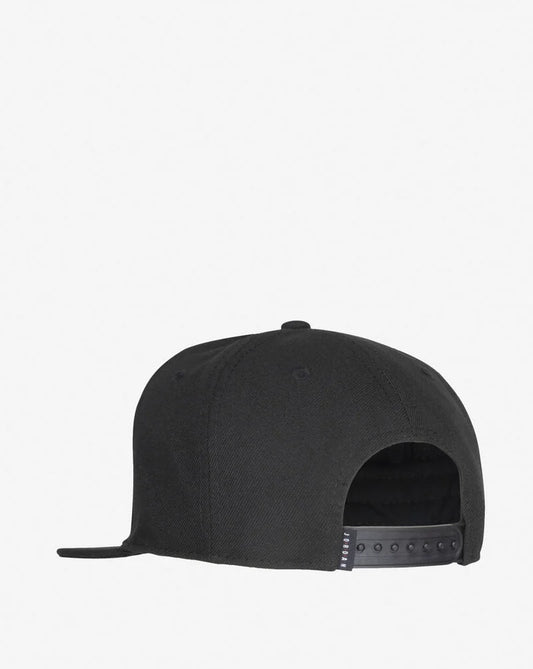 Casquette - Jordan noire en tissu avec fermeture ajustable à bouton-pression, style garçon, vue de dos