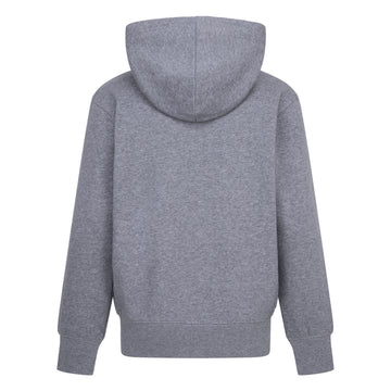 Veste - Jordan grise en molleton avec capuche, manches longues pour garçon, vue de dos