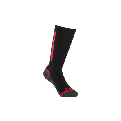 Bas thermal Paragon - Kombi noir avec détails rouges et semelle renforcée en vue isolée