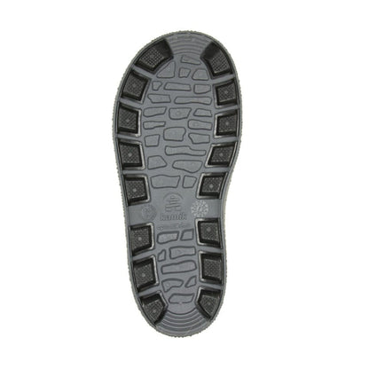 Semelle extérieure antidérapante noire des Bottes de pluie Riptide  - Kamik pour enfant, vue en détail dessous.